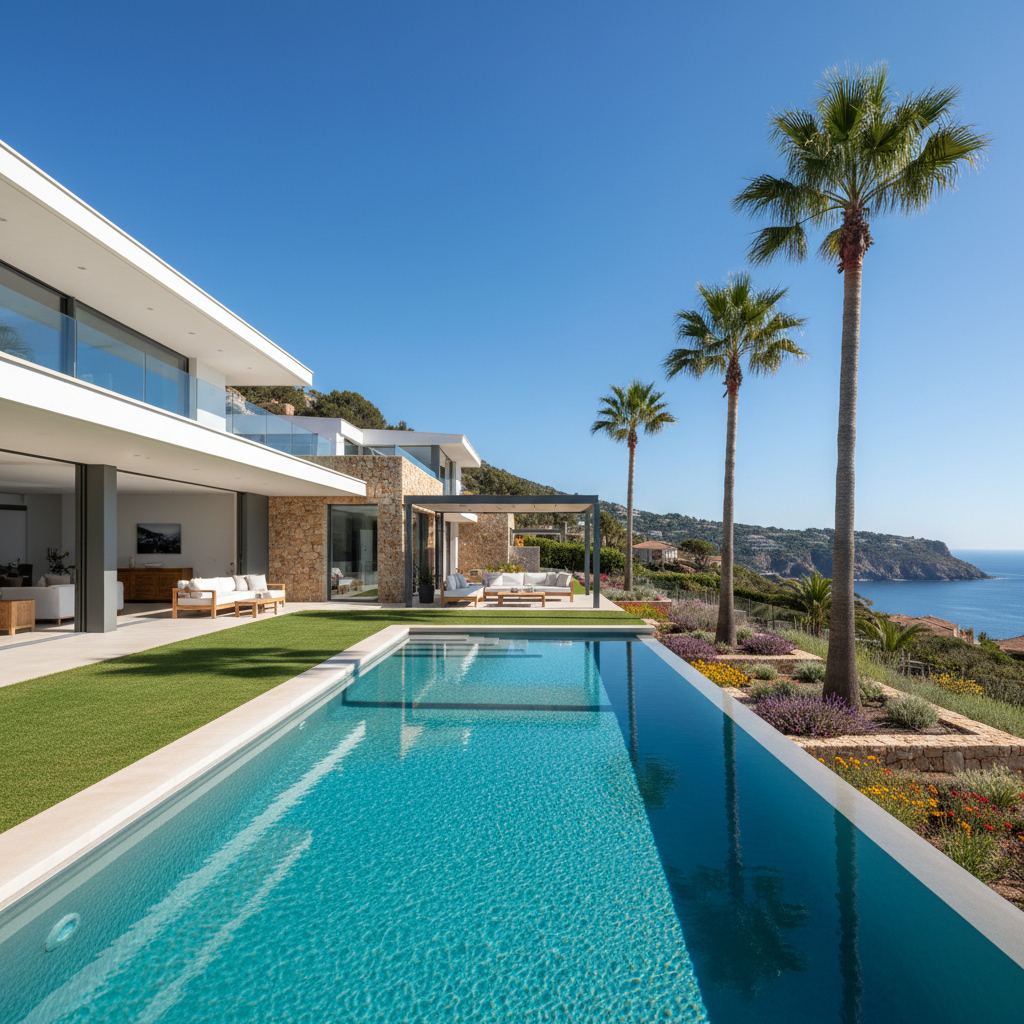 Villa moderna amb piscina a Girona